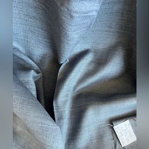 Blue Gray Color Tassah Noil 100% Raw Silk Fabric Handwoven 46" Wide By The Yard